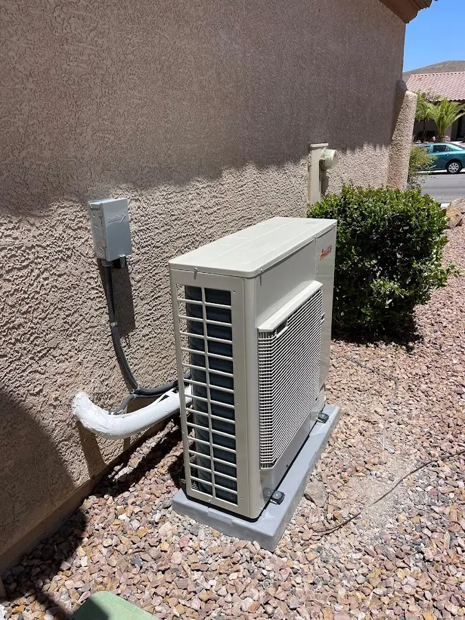 Residential air conditioning condenser unit in Loomis